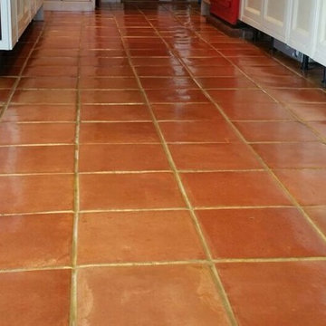 Removing Efflorescence From a Terracotta Tiled Floor in Lymington