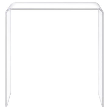 A La Carte Acrylic End/Bunching Table, Clear