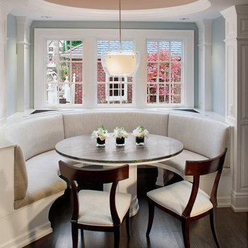 Curved Banquette Seat in Kitchen