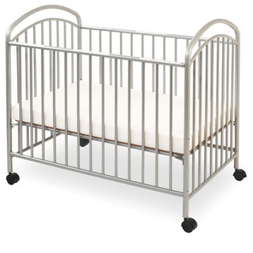 Classic Arched Mini/Portable/Compact Crib, Pewter
