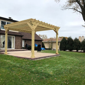 Belgard Paver Patio with Pergola Design in Oakbrook, IL