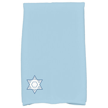 Star's Corner, Geometric Print Kitchen Towel, Blue, 18 x 30"