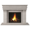 Fireplace Stone Mantel 1106.556 With Filler Panels, Natural, With Hearth Pad