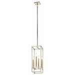 Kichler Lighting - Kichler Lighting Finet - Four Light Foyer, Polished Nickel Finish - When big spaces require modern style, this 4 light foyer pendant from the Finet famliy delivers. Combing two popular finishes, Polished Nickel with Classic Bronze, in a simple caged design, the look offers brilliance in a sleek package.  Canopy Included: Yes  Sloped Ceiling Adaptable: Yes  Canopy Diameter: 5.00Finet Four Light Foyer Polished Nickel *UL Approved: YES *Energy Star Qualified: n/a  *ADA Certified: n/a  *Number of Lights: Lamp: 4-*Wattage:60w Candelabra Base bulb(s) *Bulb Included:No *Bulb Type:Candelabra Base *Finish Type:Polished Nickel