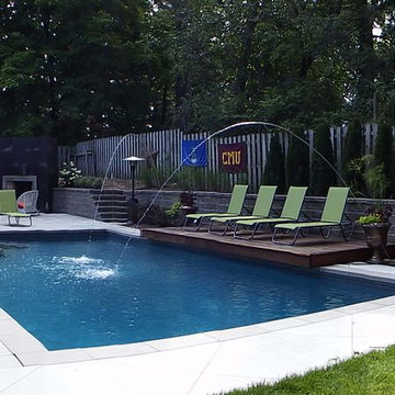 East Grand Rapids Swimming Pool, Fireplace, Outdoor Kitchen, and Patio