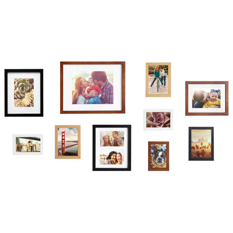 Gallery Wood Wall Frame Set, Multi-Brown