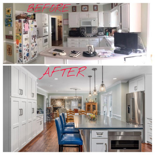 Kitchen Addition, Renovation Before & After