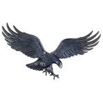 Whitehall Products - 36" Wall Eagle, Black - Renowned as the world's largest manufacturer of weathervanes, Whitehall is also recognized for its extensive line of personalized home address plaques, mailboxes, and garden accents such as hose holders, birdbaths, bird feeders and sundials. Whitehall?s home accent collection includes unique indoor/outdoor clocks and thermometers and personalized doormats.