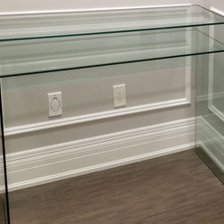 Custom Made Glass Console Table - Console Tables