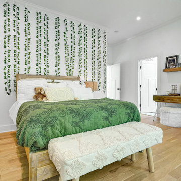 Boys Bedroom with Full Ivy Accent Wall – Home Addition in Florham Park, NJ | WA