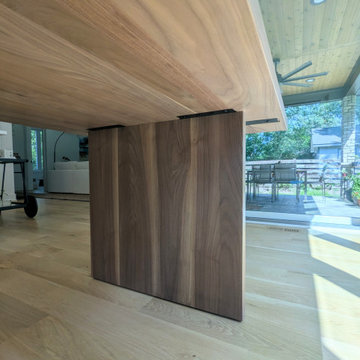 Modern Walnut Dining Table | 8' Solid Hardwood Dining Table