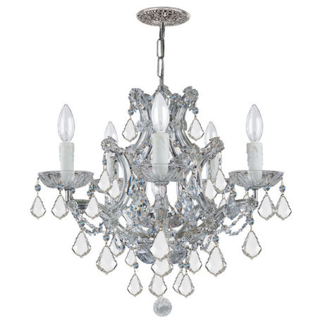 Maria Theresa 6 Light Spectra Crystal Chrome Mini Chandelier