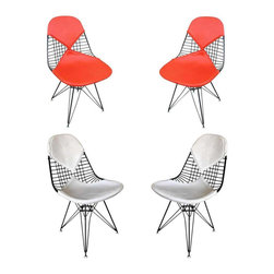 Charles Eames Orange DKR Bikini Chair for Herman Miller, Set of Four - Living Room Furniture Sets