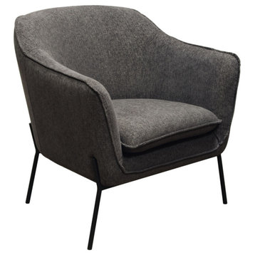 Status Accent Chair, Grey Fabric With Metal Leg by Diamond Sofa