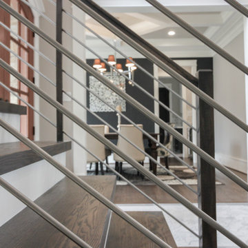 Project #72 | Modern Staircase with Horizontal Steel Rod Railing