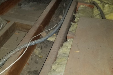 Removal insulation and new insulation