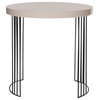 Judy Mid Century Scandinavian Lacquer Side Table Taupe/Black