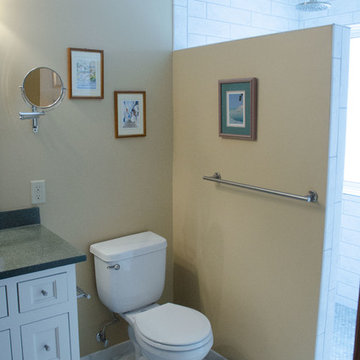 Total Bath Makeover Trades Wasted Space for Spacious Shower