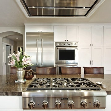 Dramatic White Kitchen in Temecula