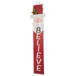Glitzhome,LLC - 42" Christmas Wooden Santa Porch Sign, BELIEVE - Christmas is coming! It's the very time of the year fulfilled with happy, cheer and magic! Are you ready for the celebration? Are you still looking for some specialties to decorate your house?The 42.00"H christmas wooden santa porch sign - BELIEVE can creating a festive and welcoming ambiance to your home.