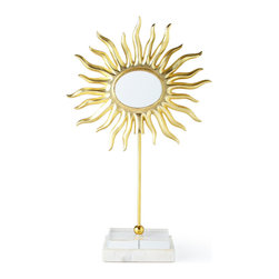 John-Richard Collection Small Sunburst Sculpture on Marble Base - Sculptures