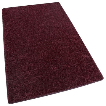 Oval 7'x10' Shaw, Om Ii Royal Burgundy Red Carpet Area Rugs