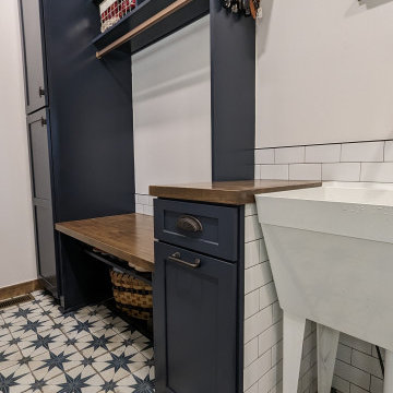 Navy Mudroom / Laundry Room