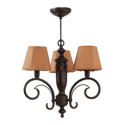 Royce Lighting - Brookhaven 3 Light Outdoor Chandelier By Royce Lighting Grecian Bronze Finish - Chandeliers
