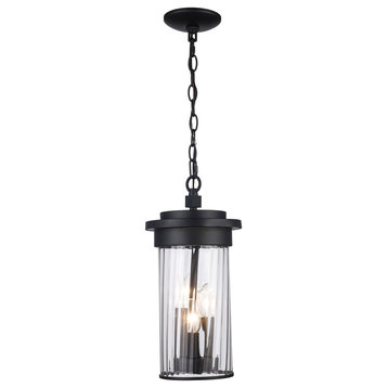 Trans Globe Lighting 51414 Carmel 3 Light 8"W Mini Pendant - Black