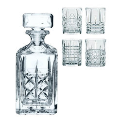 Highland Whiskey Set Decanter with 4 Tumblers - Wine And Bar Tools