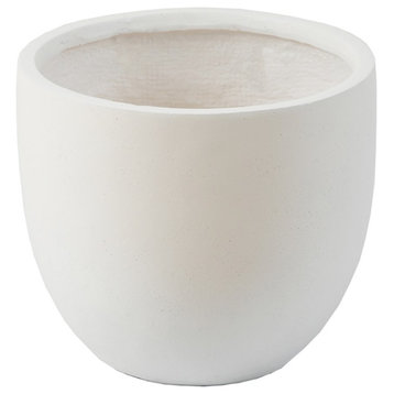 Afuera Living Traditional Round 9.2" Planter in White