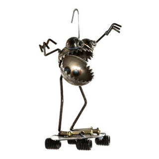 Sugarpost Gnome Be Gone Mini Chopper Motorcycle Welded Metal Art