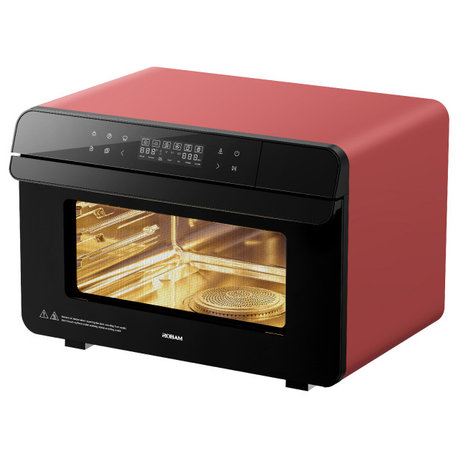 ROBAM R BOX CT763 Countertop Oven Air Fry, Grill, Bake and Steam, Garnet Red