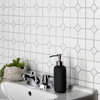 Oxford Matte White w/ Glossy White Dot Porcelain Floor and Wall Tile