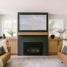 TV above fireplace