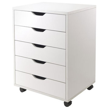 Winsome Wood Halifax Cabinet For Closet Or Office, 5-Drawers, White