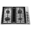 KitchenAid® 30" 4 Burner Gas Downdraft Cooktop, Stainless Steel