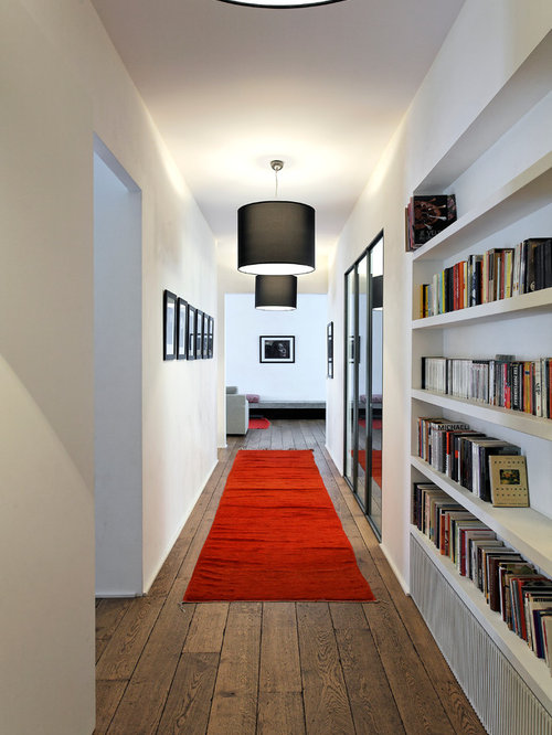 Red Hallway Home Design Ideas, Pictures, Remodel and Decor