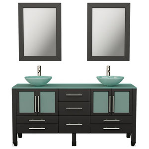 71 Gray Double Vessel Sink Bathroom, 71 Bathroom Vanity Top Double Sink