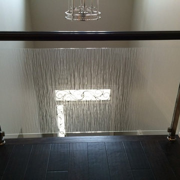 Aluminum and Etched Glass Railings - 127