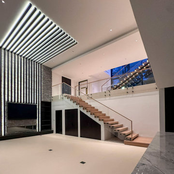Project #126 | Contemporary Staircases with Integrated LEDs & Glass Railing