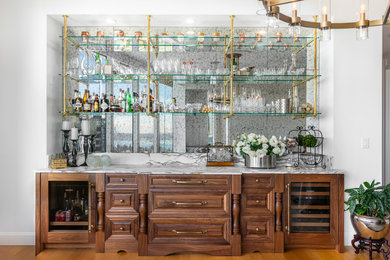 Inspiration for a timeless home bar remodel in Seattle