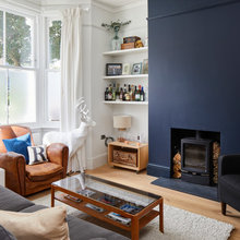 Living room fireplace