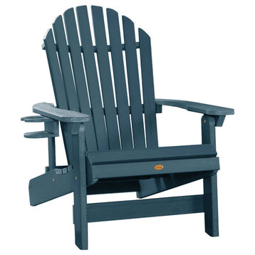 King Hamilton Folding Adirondack Chair With Cup Holder, Nantucket Blue