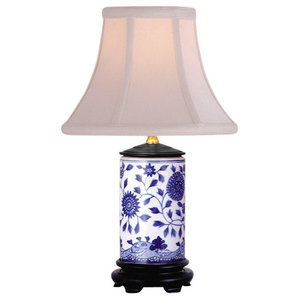 Vintage Style Blue and White Dragon Motif Porcelain Ginger Jar Table Lamp 29" Vintage Style Blue and White Dragon Motif Porcelain Ginger Jar Table Lamp 29"