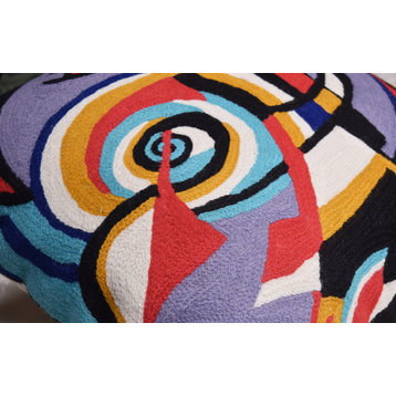 Kandinsky Improvisation Modern Decorative Pillow Cover Black Abstract 18x18