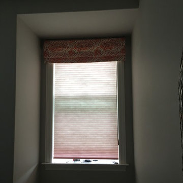 Honeycomb, Fabric Valances, Wood Blinds, Drapery