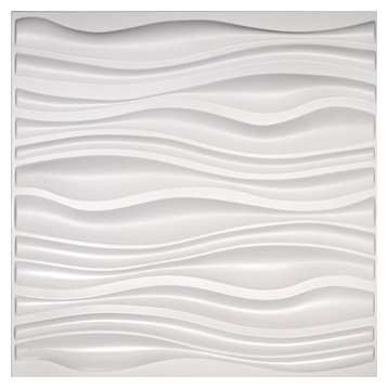 Easy Peel & Stick 3D Wall Panel, Gapless Serene Design, 12 Panels, 32 Sq.Ft.