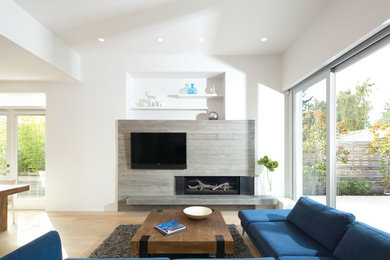 Inspiration for a contemporary living room remodel in Vancouver