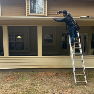 Trex Deck Build, Shed Roof Porch Install, and Door Replacement in Alpha
